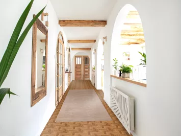 Earth Tone Wool Oushak Turkish Runner Rug 3x11