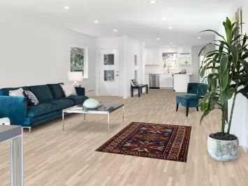 Navy Blue Geometric Kazak Vegetable Dye Rug 3x5