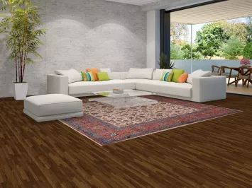 All-Over Floral Sarauk Oriental Square Rug 10x10