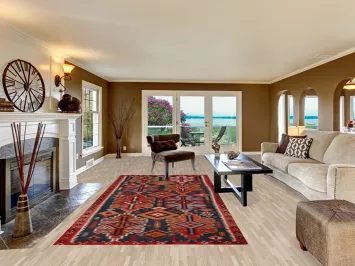 Vegetable Dye Antique Shirvan Living Room Rug 6x11