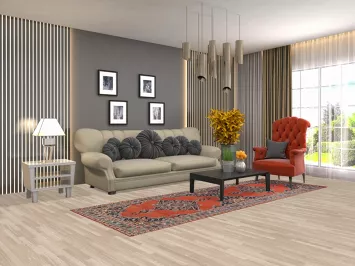 Vintage Wool Kashan Persian Runner Rug 3x10