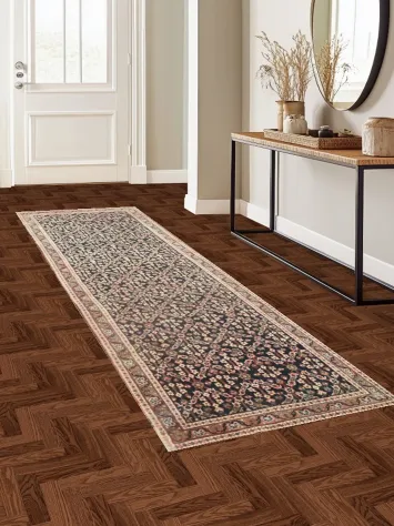 All-Over Geometric Mahal Persian Runner Rug 3x11