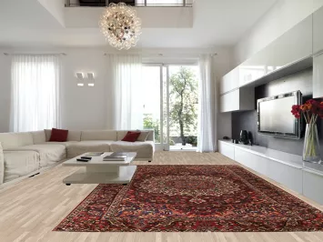 Antique Wool Handmade Bakhtiari Persian Large Rug 11x17