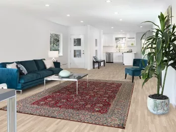 Vegetable Dye Floral Yazd Persian Area Rug 7x10