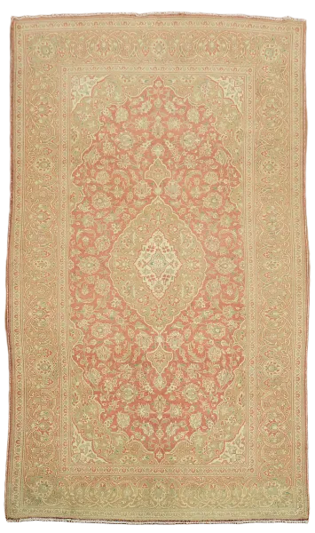 Muted tones and classic design Mashad Persian Area Rug 7'x11'