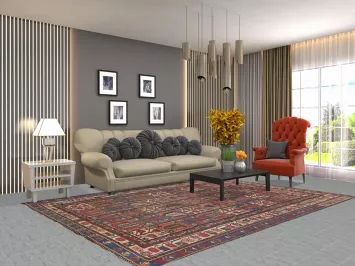 Garden Design Bakhtiari Persian Area Rug 7x9