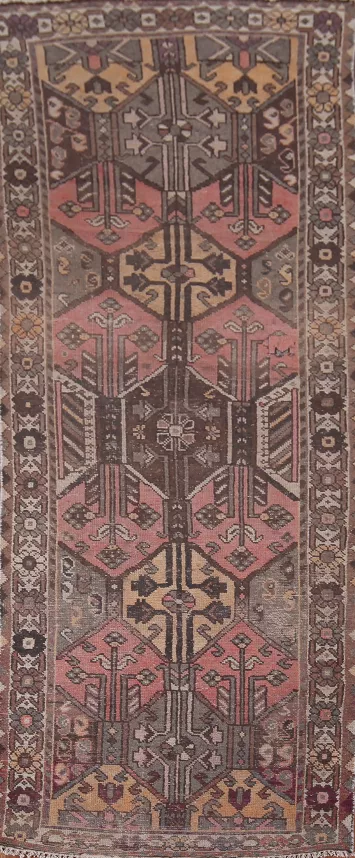Distressed Wool Bakhtiari Persian Runner Rug 3x10