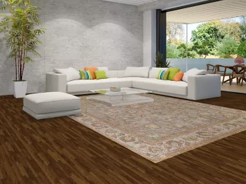 Distressed Wool Floral Tabriz Persian Area Rug 10x13