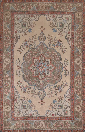 Handmade Wool Tabriz Persian Area Rug 7x10