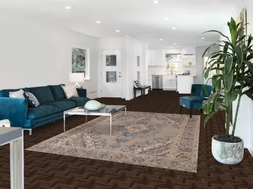 Distressed Wool Tabriz Persian Area Rug 7x10