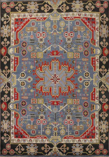 Geometric Kazak Indian Area Rug 8x10