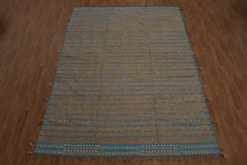 All-Over Striped Moroccan Oriental Area Rug 9x13