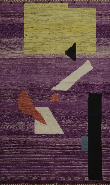 Stylish Abstract Moroccan Area Rug 9x13 Modern Design for Chic Interiors