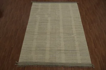 Moroccan Modern Area Rug 9x13 Boasting Stylish Minimalist Lines