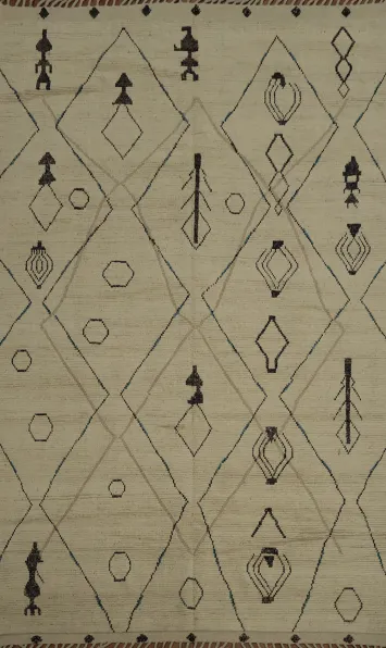 Handmade Wool Moroccan Abstract Area Rug 8x12