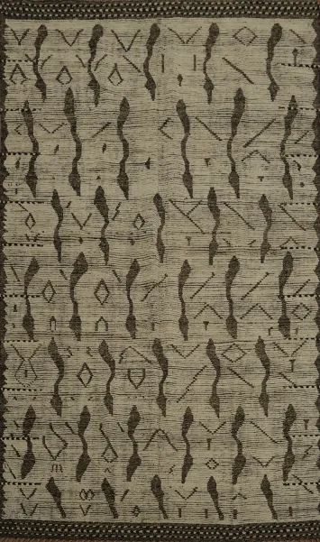 All-Over Abstract Moroccan Wool Area Rug 8x12