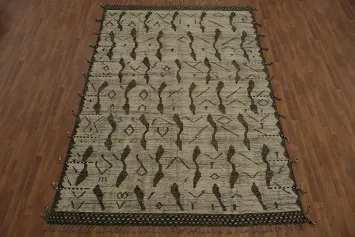 All-Over Abstract Moroccan Wool Area Rug 8x12