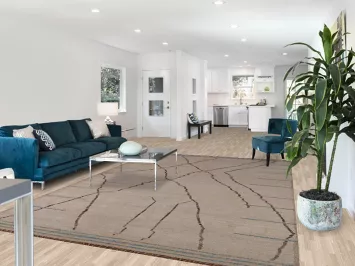 Earth Tone Wool Moroccan Modern Area Rug 8x12