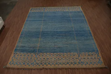 Stylish Blue Moroccan Large Rug 12x16 to Enhance Room Ambiance