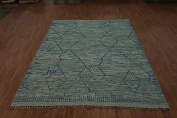 Handmade Wool Moroccan Oriental Area Rug 9x13