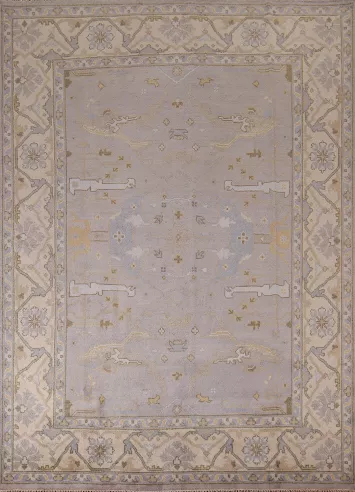 Earth Tone Wool Oushak Indian Area Rug 8x10