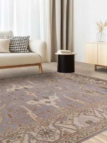 Vintage Elegance: Handwoven Rug With Intricate Floral Patterns 8x10