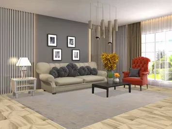 All-Over Wool Oushak Handmade Area Rug 8x10