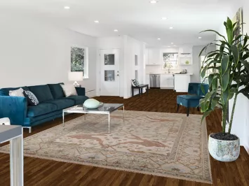 Earth Tone Wool Oushak Indian Area Rug 8x10