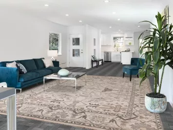 Earth Tone Handmade Oushak Wool Area Rug 9x12