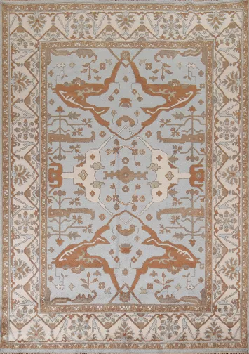 Light Blue Oushak Indian Area Rug 8x10