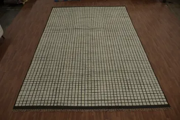 All-Over Checkered Moroccan Modern Large Rug 12x19