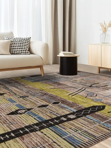 Handmade Wool Moroccan Abstract Area Rug 9x13