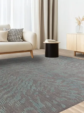 Gray & Blue Moroccan Abstract Area Rug 9x13