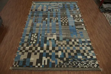 Abstract Geometric Moroccan Large Modern Rug 12x19