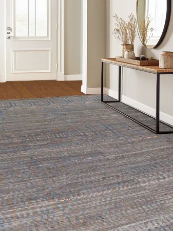 All-Over Striped Moroccan Oriental Area Rug 9x13