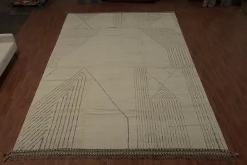 Earth Tone Wool Moroccan Large Modern Rug 12x19