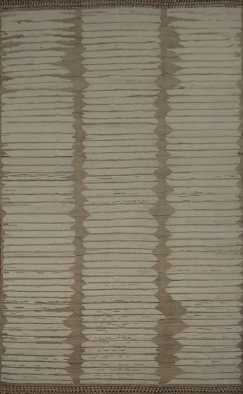 All-Over Striped Moroccan Handmade Large Rug 13x20