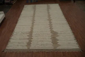 All-Over Striped Moroccan Handmade Large Rug 13x20