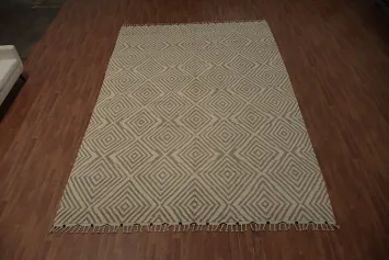 All-Over Geometric Moroccan Handmade Large Rug 10x15