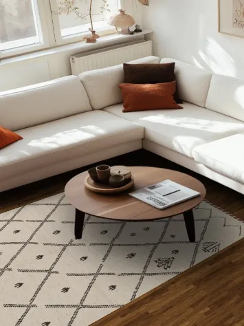 Trellis Wool Moroccan Oriental Area Rug 5x9