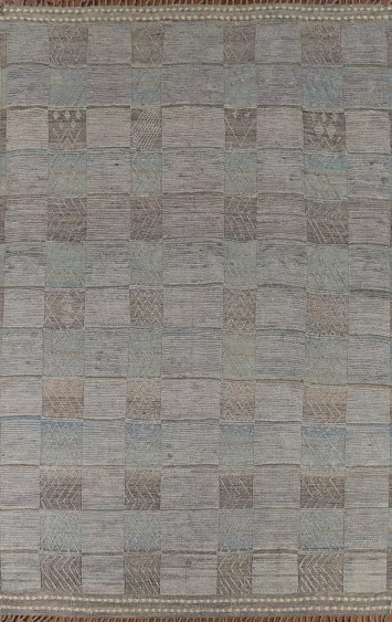 All-Over Checkered Moroccan Living Room Area Rug 9x13