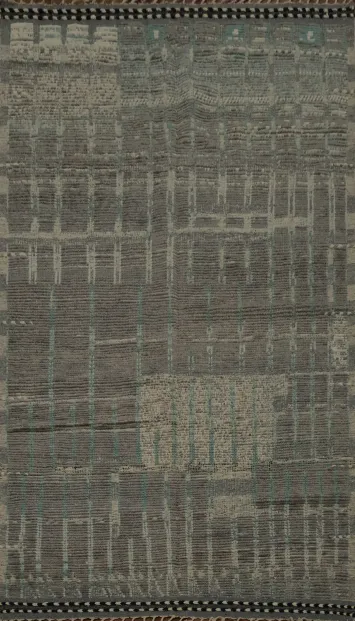 Handmade Wool Moroccan Oriental Area Rug 6x9