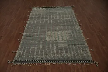 Handmade Wool Moroccan Oriental Area Rug 6x9