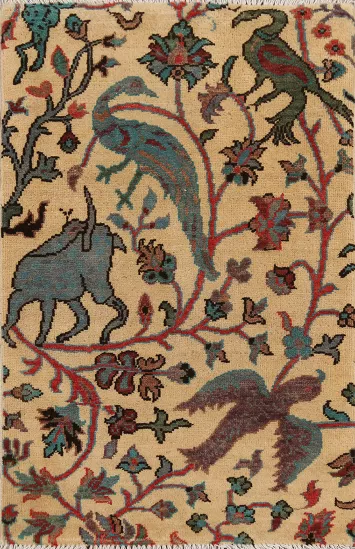Animals Design Kazak Oriental Foyer Rug 2x3