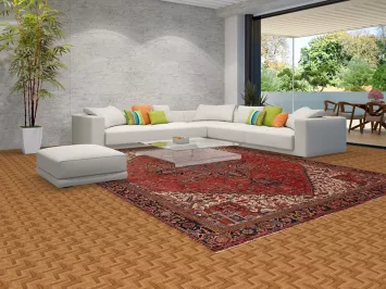 Handmade Geometric Heriz Persian Living Room Rug 10x13