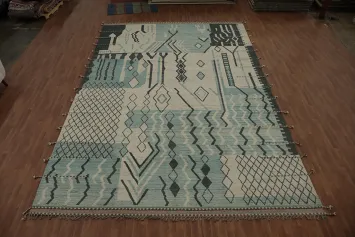 Handmade Wool Moroccan Large Abstract Rug 12x18