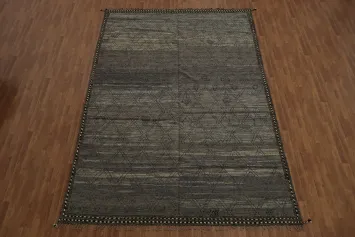 All-Over Trellis Wool Moroccan Abstract Area Rug 9x13