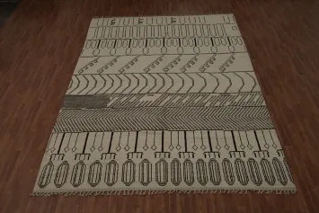 All-Over Abstract Moroccan Handmade Large Rug 10x14