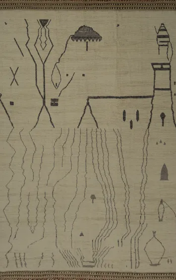 All-Over Abstract Moroccan Palace Size Rug 12x15