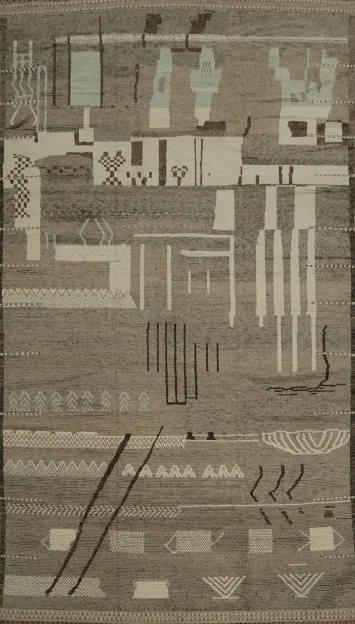 Elegant Earth Tones Abstract Moroccan Palace Size Rug 12x18